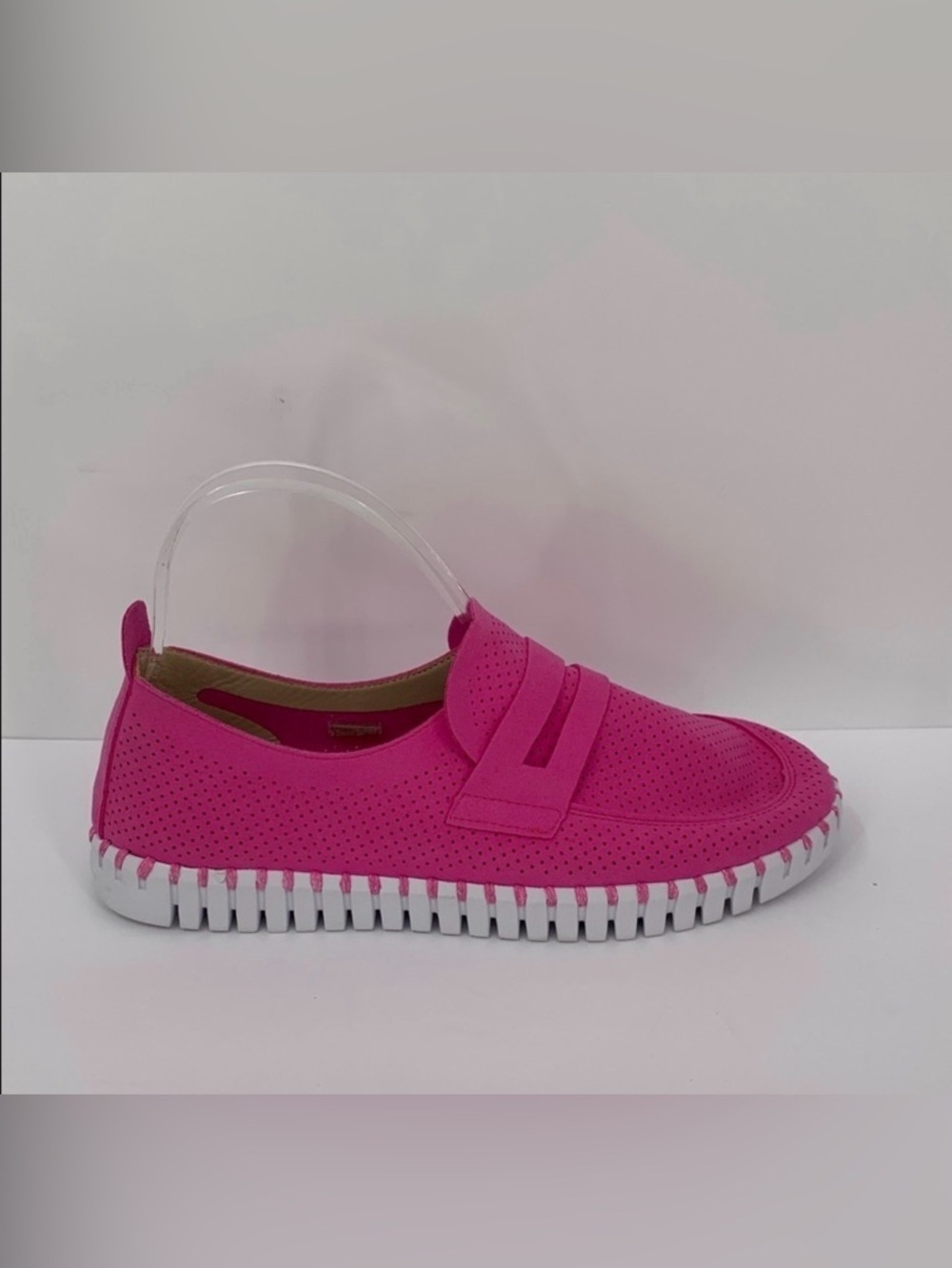 Ilse Jacobsen Tulipu penny loafer shoe Rose pink white platform violet new 40 10